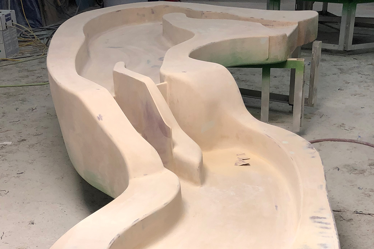 close up of the water table early build phase